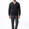 Afbeelding van William Lockie Merino Kabel V-hals Trui
