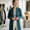 Afbeelding van Wlliam Lockie Shawlkraag lang damesvest Lugano