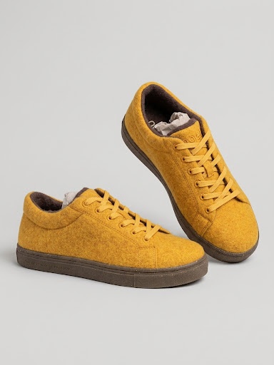 Koel Hovian Wool Barefoot Schoen – Ocra Koel Hovian Wool Barefoot Schoen – Ocra