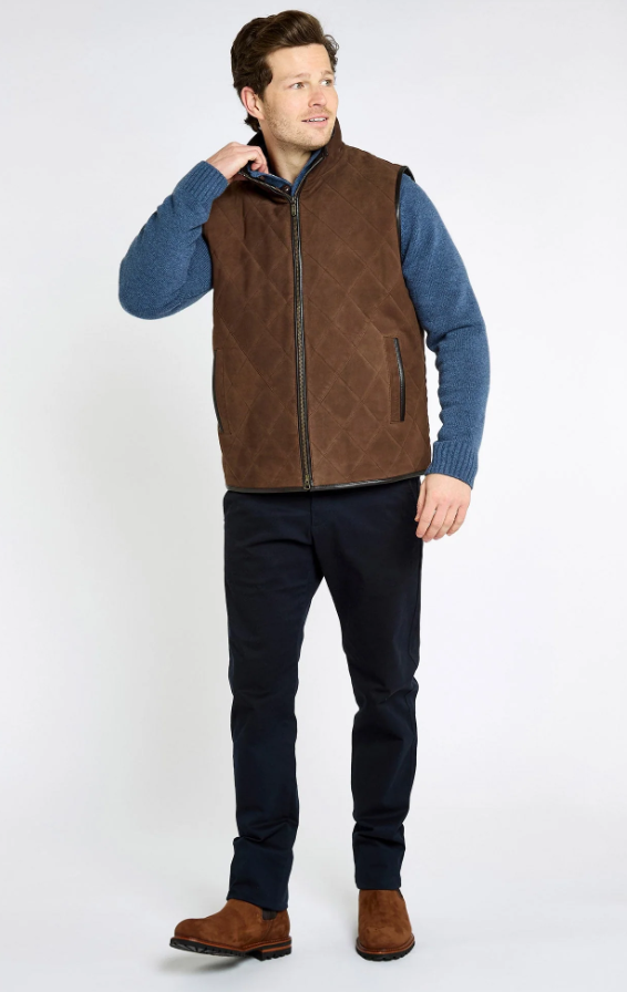 Dubarry Bellamont Heren Suède Gilet - Walnut