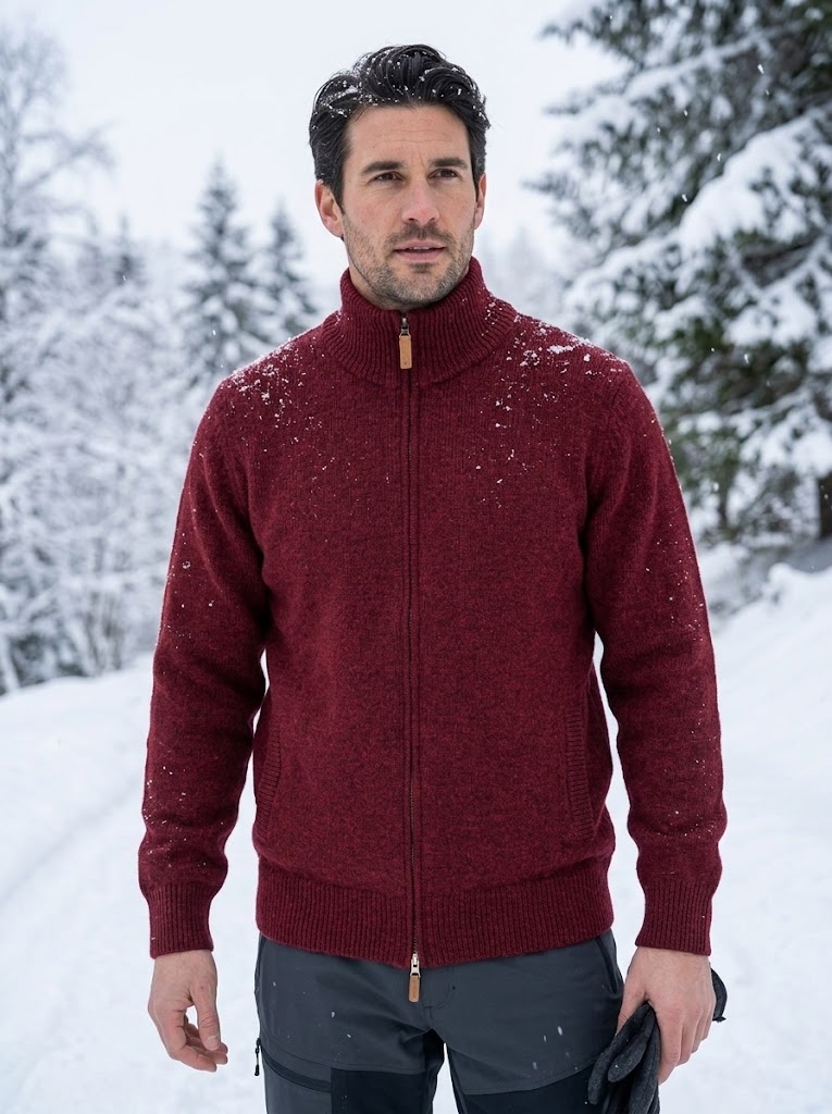 William Lockie Plain Vest Red Velvet