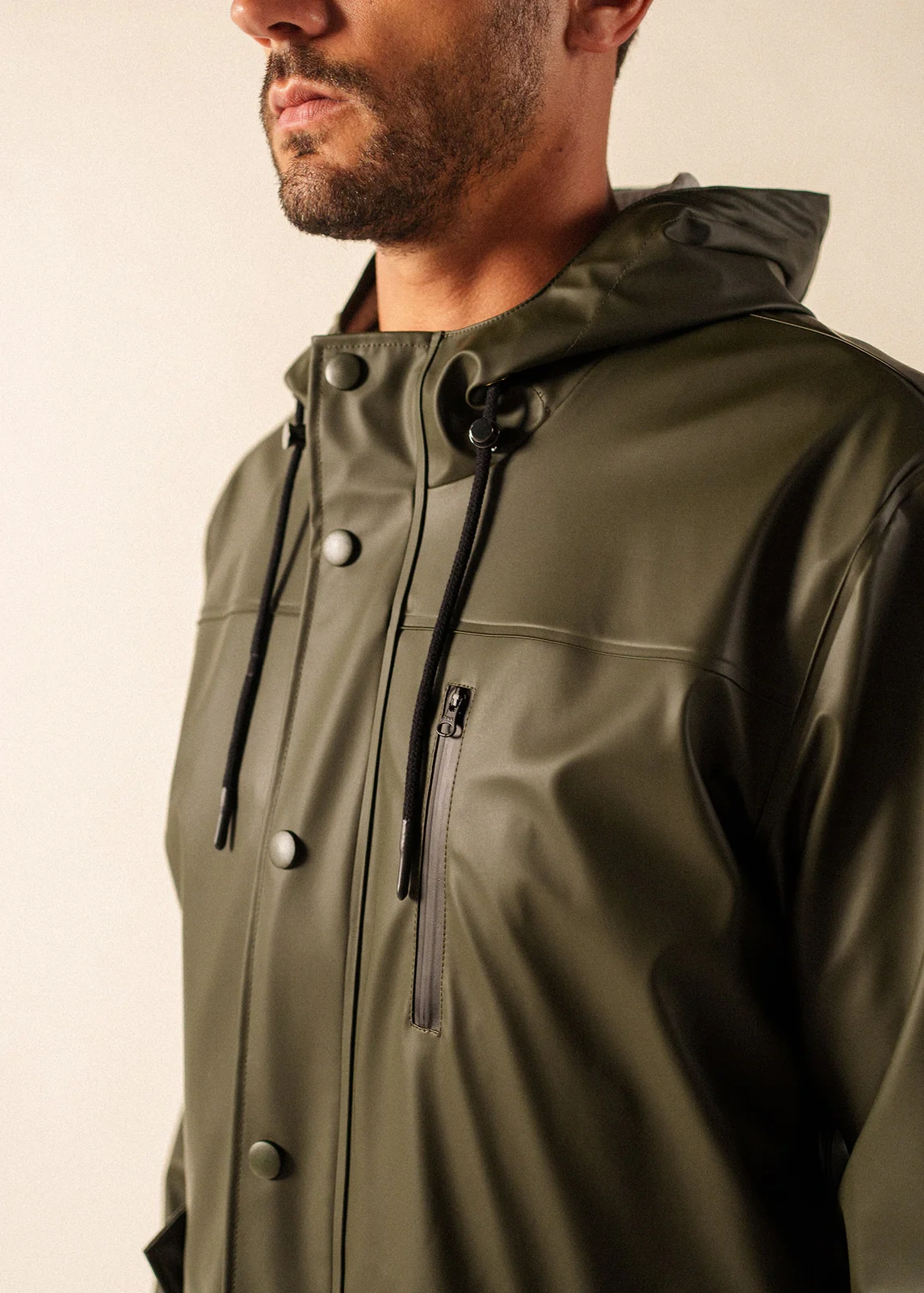 Saint James Helio raincoat- Algue