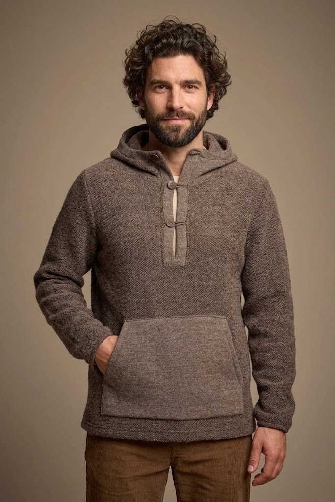 Ivanhoe of Sweden 1946 Anorak – 100% Ongeverfde Teddy Wol (450g)