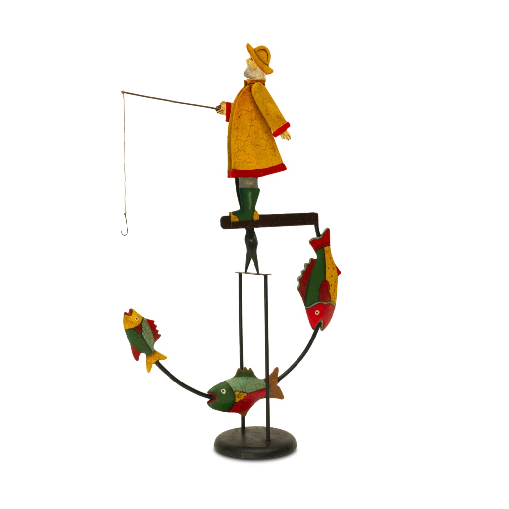 `Authentic Models Balance Toy Fisherman `Authentic Models Balance Toy Fisherman