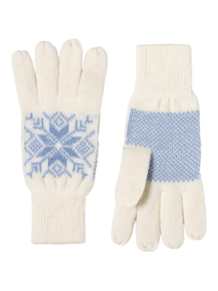 Norlender Wollen Handschoen Sneeuwster Wit