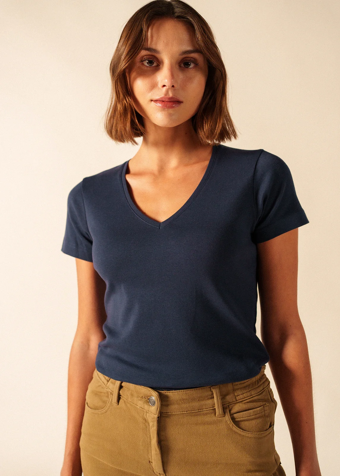 Saint James Ajaccio V-hals Shirt navy