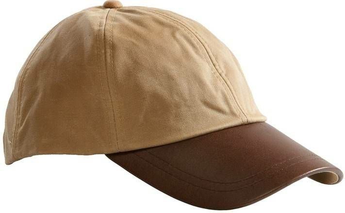 Wax cap met leren klep beige Foto van Wax cap met leren klep beige