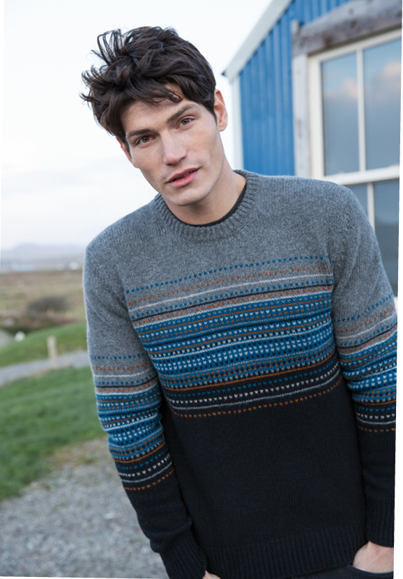 Fisherman out of Ireland Crew Neck Jacquard Foto van Fisherman out of Ireland Crew Neck Jacquard
