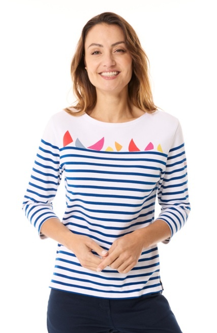 Mousqueton Marina witte/multicolor