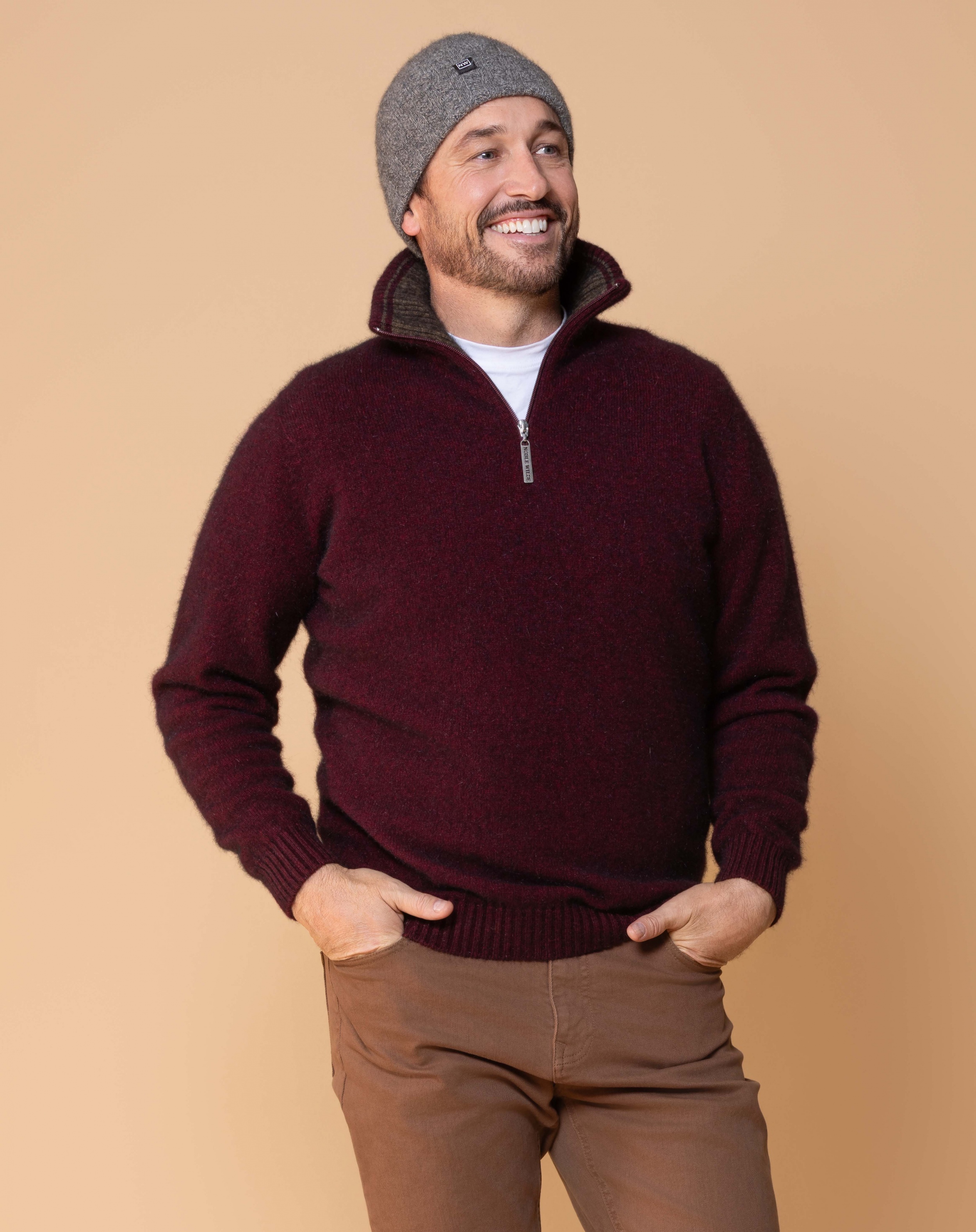 Noble Wilde MT Tasman 2 Half Zip Trui Port/Kouri