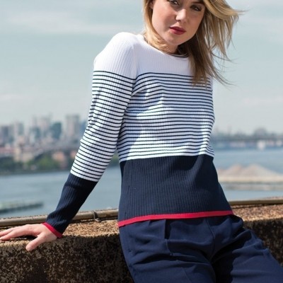 Foto van Saint James Crystal streepshirt