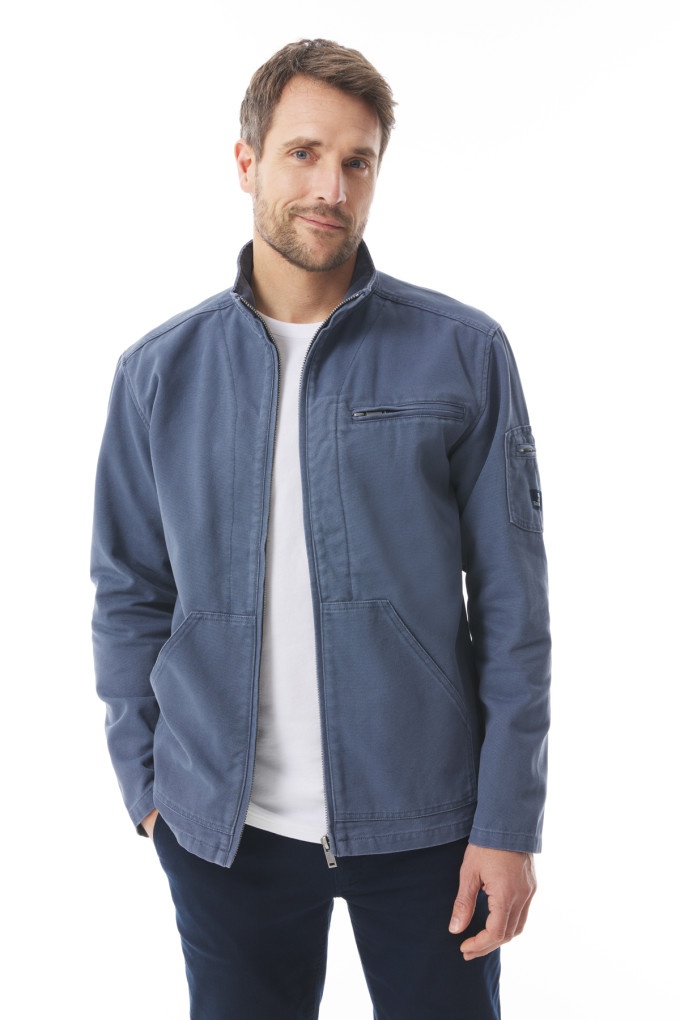 Mousqueton Kananeo Canvas Herenjas – Casual Maritieme Stijl