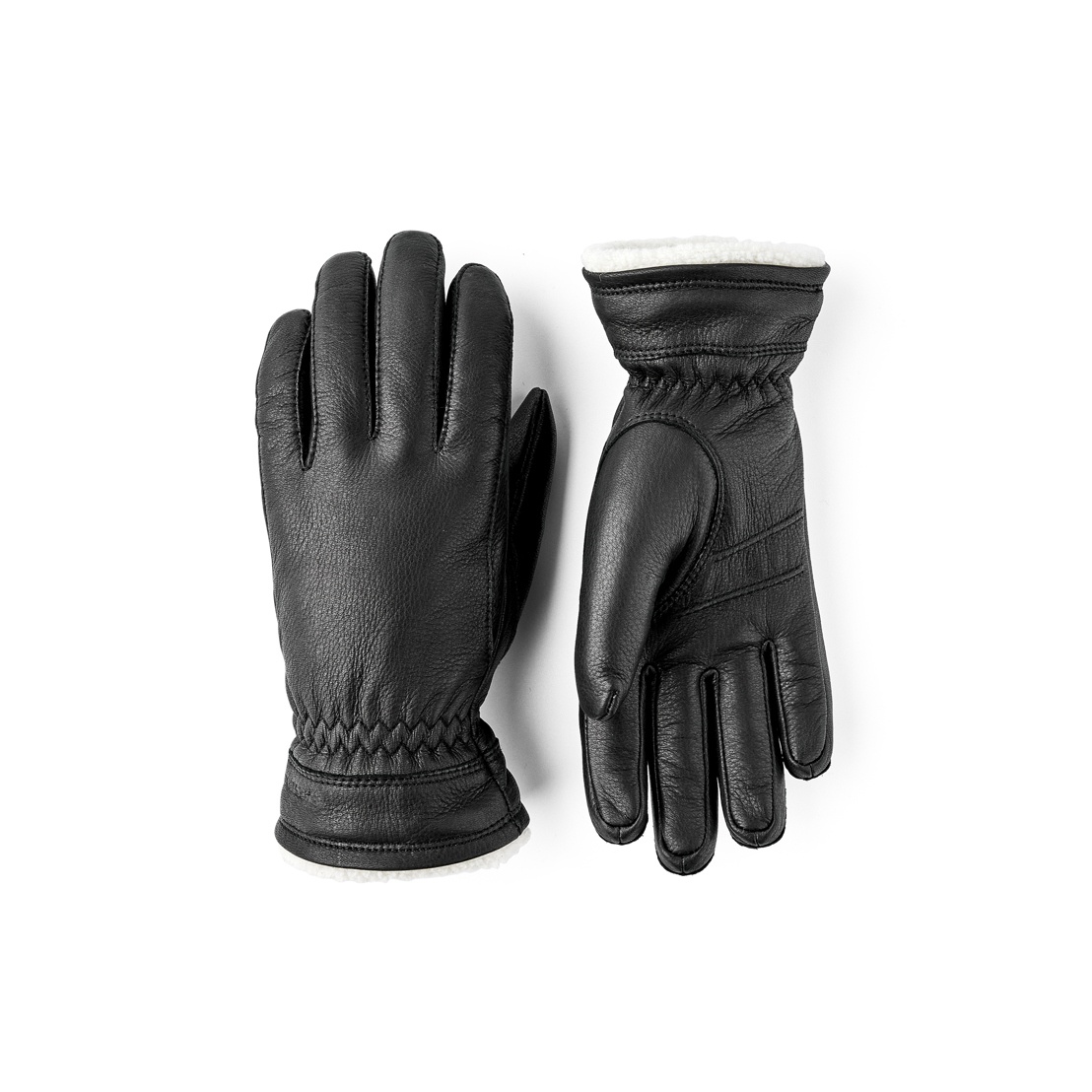 Hestra Buvika Dameshandschoen – Hertenleer met PrimaLoft® Gold Zwart