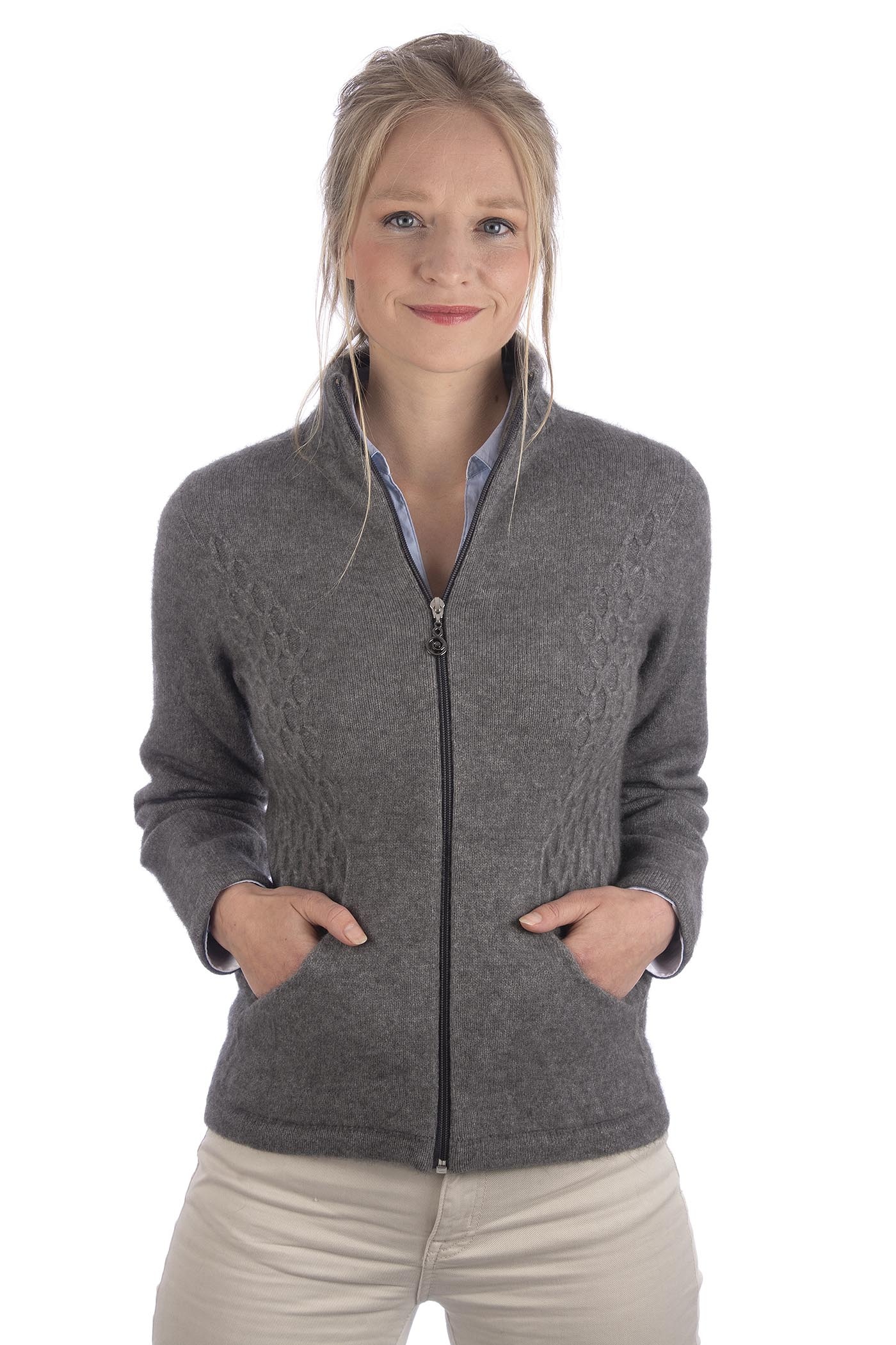 Noble Wilde Damesvest Honeycomb Shale