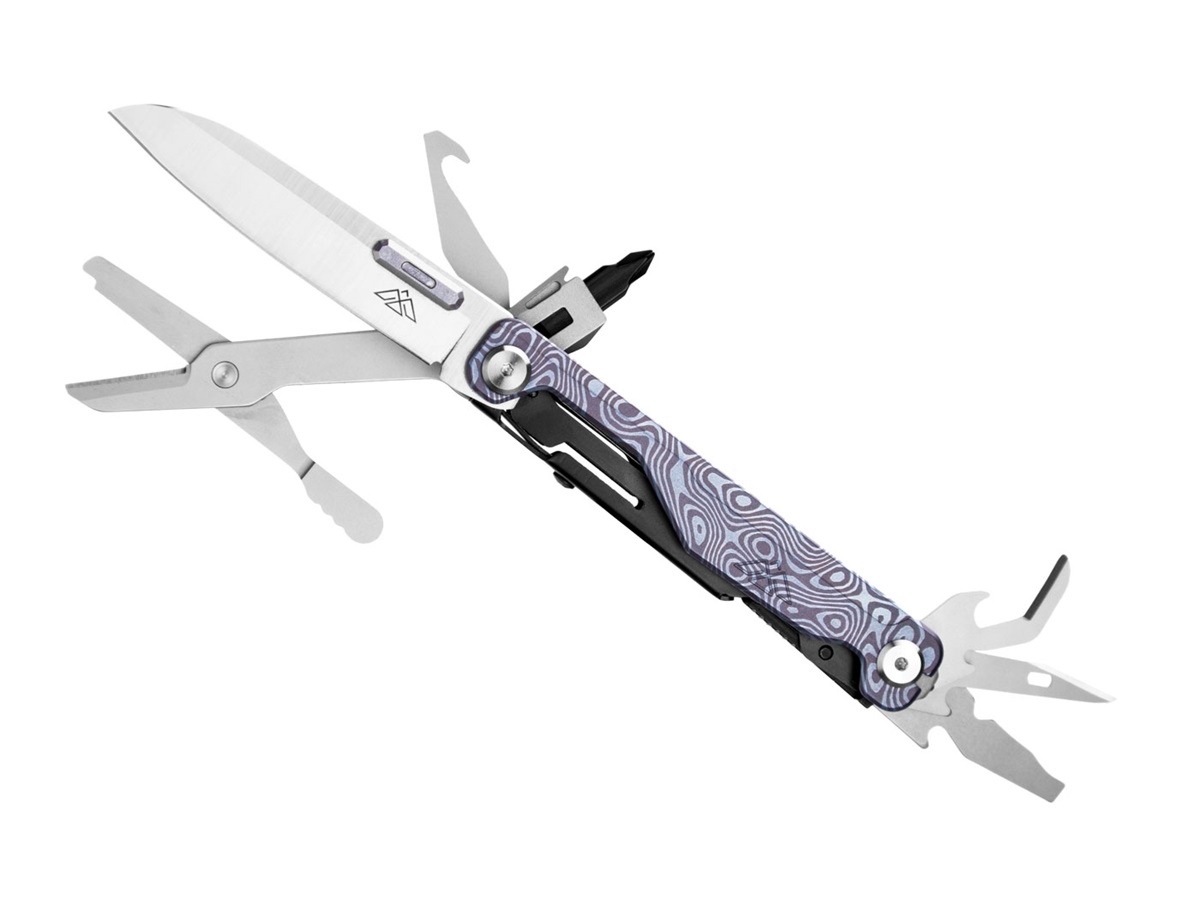 Black Eagle Teton Multiknife – Premium Titanium 11-in-1 Multitool Sky Blue