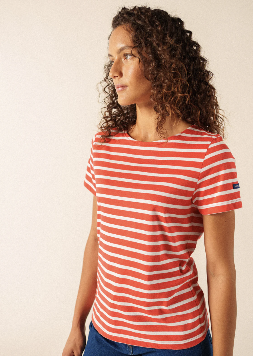 Saint James Etrille Breton shirt- Pigment/ Neige Saint James Etrille Breton shirt- Pigment/ Neige