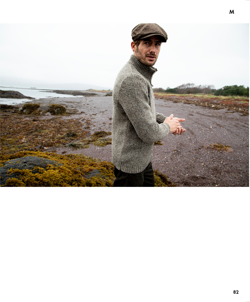 Fisherman out of Ireland Zip Neck Trui Porridge Fisherman out of Ireland Zip Neck Trui Porridge