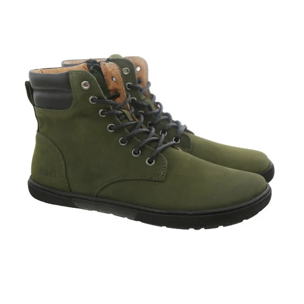Koel Florence Cloud Wool Barefoot Boot – Suède & Lamswol Green