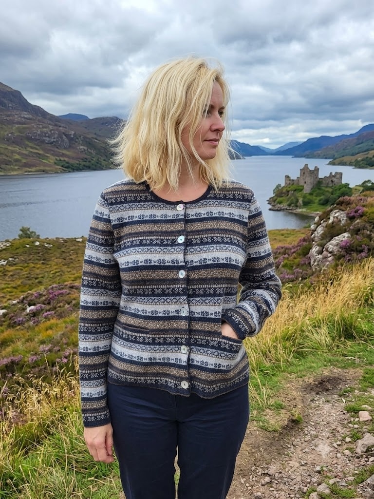 Emerald Grano Vest - Authentiek Fair Isle Wollen Vest voor Dames Navy