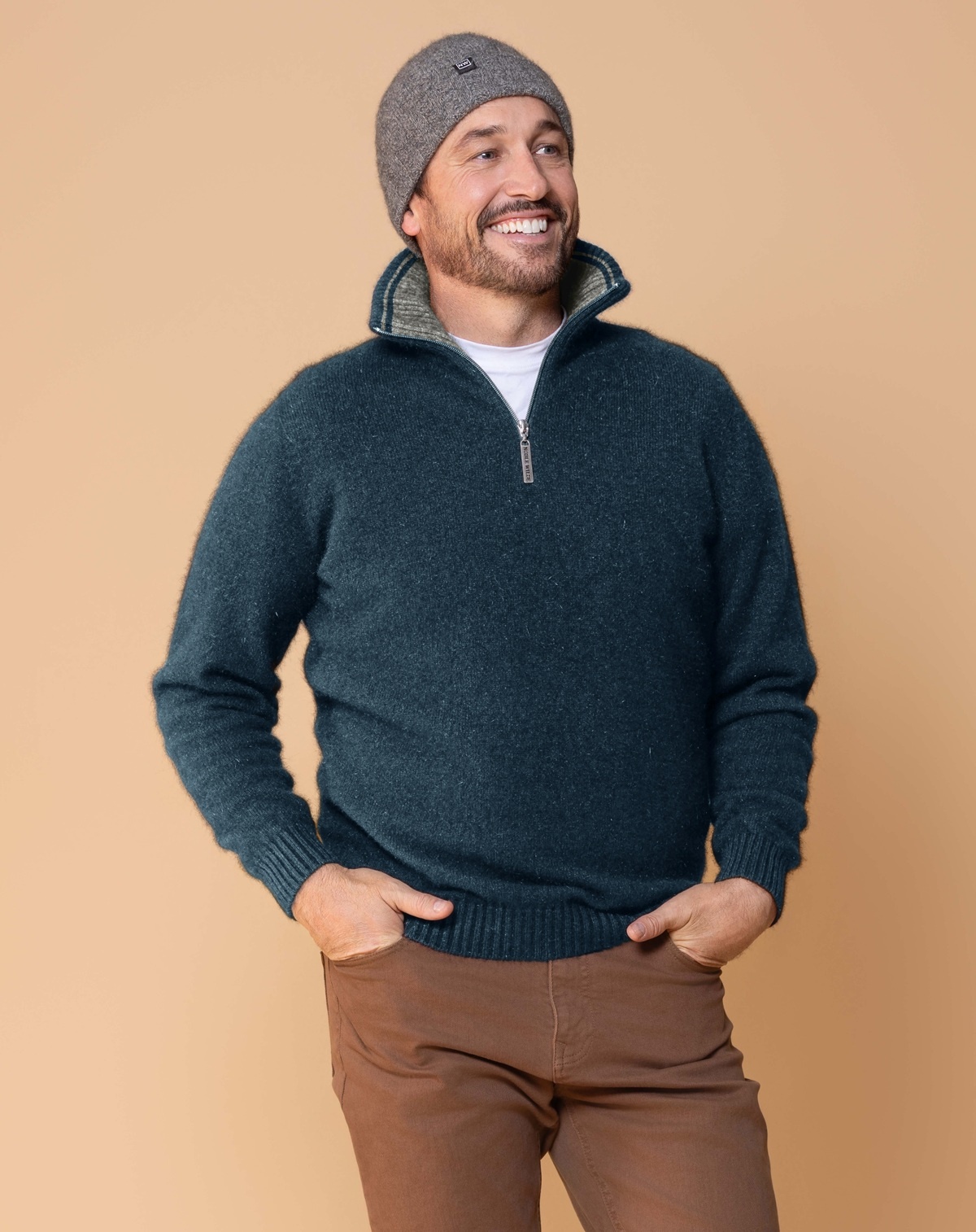 Noble Wilde MT Tasman 2 Half Zip Trui Neptune/Pumice