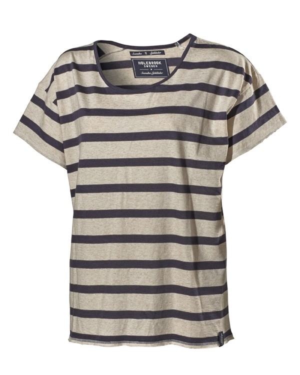 Holebrook Mia t-shirt ecru/navy Foto van Holebrook Mia t-shirt ecru/navy