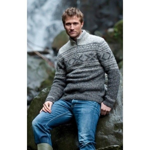 Fisherman out of Ireland Zip Neck Jacquard Foto van Fisherman out of Ireland Zip Neck Jacquard
