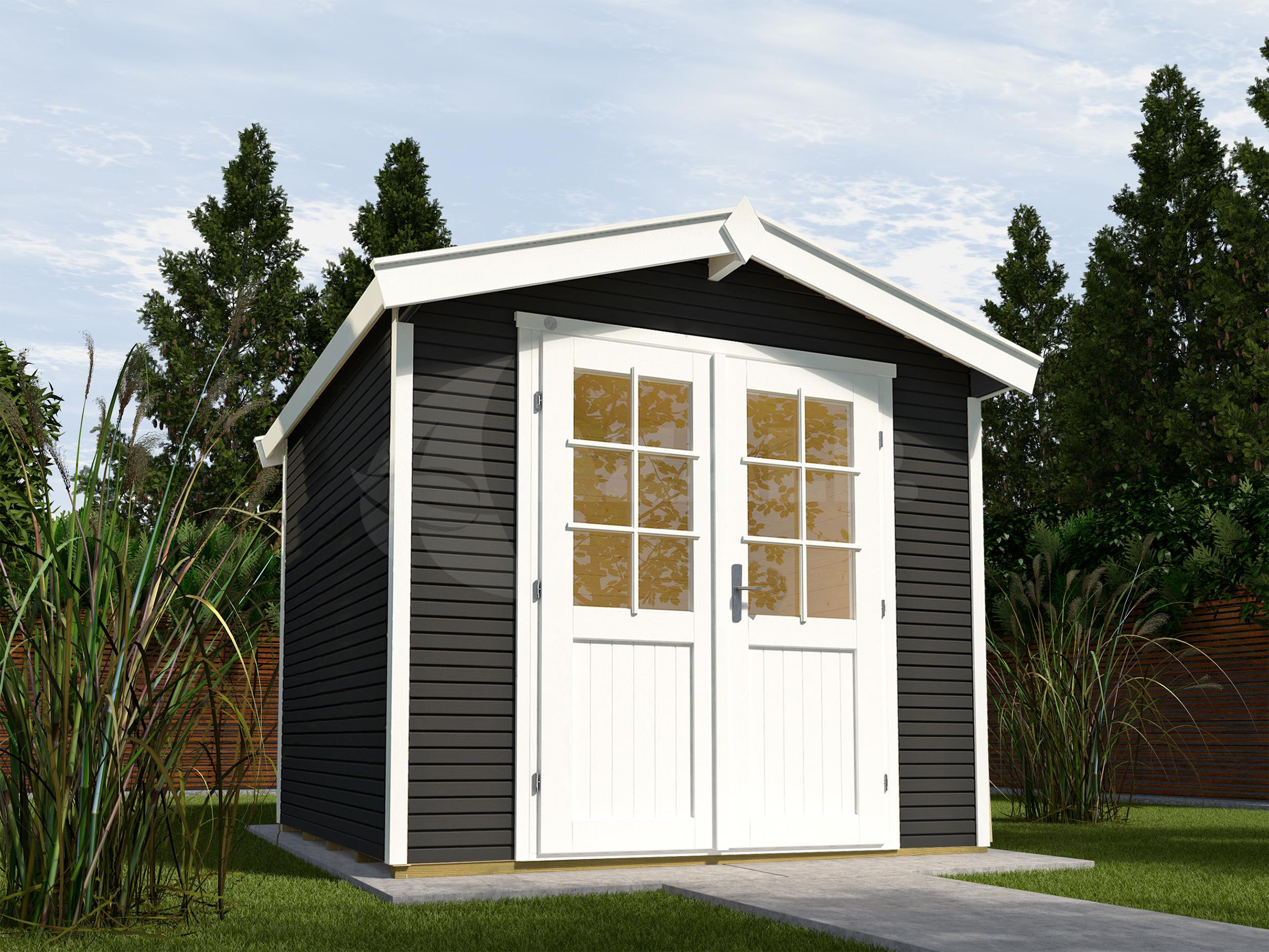 Weka Gartenhaus 218 Gr. 2 Anthrazit Kaufen bei Azalp.de