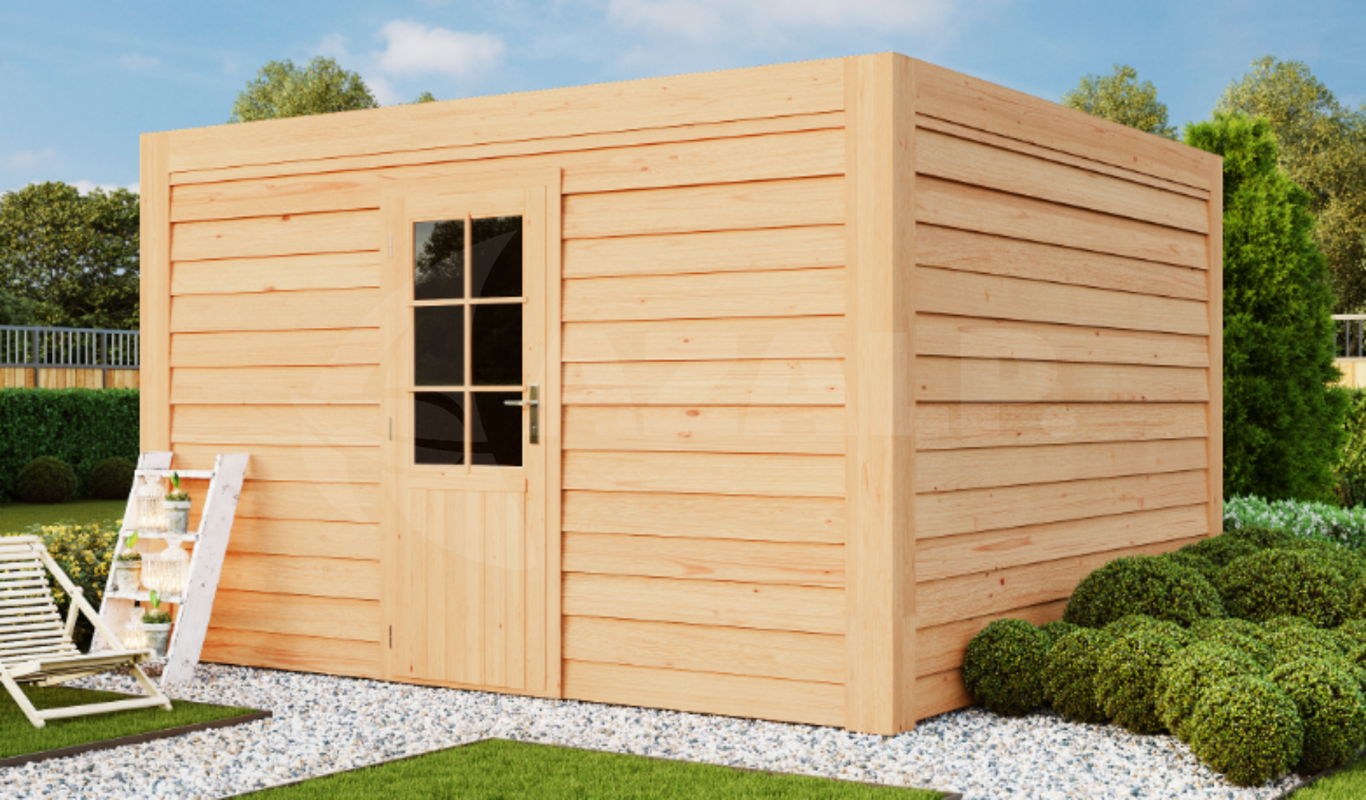 WoodAcademy Granite Excellent Douglasie Gartenhaus 400x400 cm Kaufen