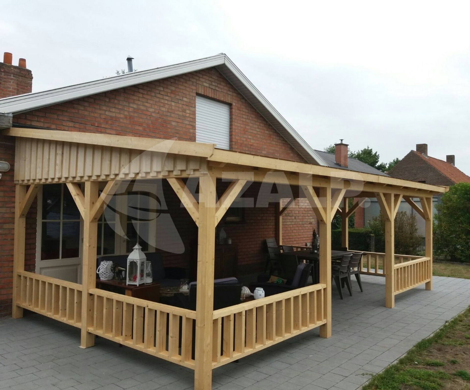 Azalp Terrassenüberdachung Holz 500x250 cm Kaufen bei Azalp.de