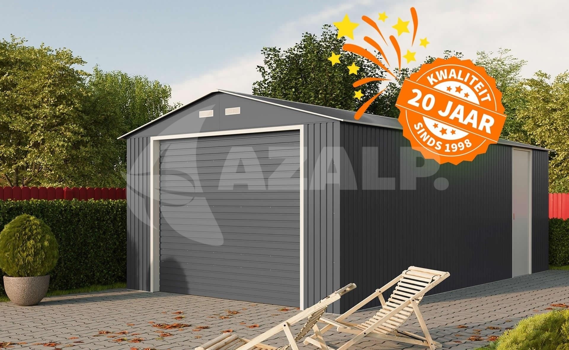 Duramax Garage 12x20, Antraciet kopen bij Azalp.nl