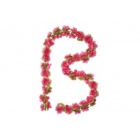 Foto van Basil Flower Garland roze bloemenslinger
