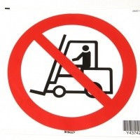 Verbodssticker Heftruckverbod sticker