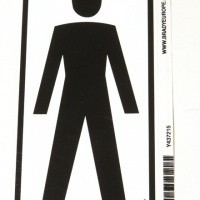 WC deur sticker heren wc