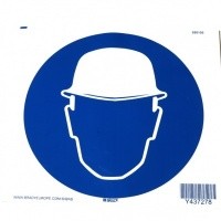 Dragen van helm verplicht Sticker 