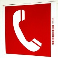 Noodtelefoon sticker