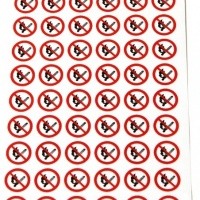 Stickervel Open vuur verboden a 56 stuks