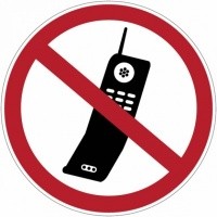 Verbodssticker Mobiele telefoons verboden