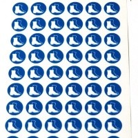 Stickervel Veiligheidsschoenen verplicht a 56 stuks