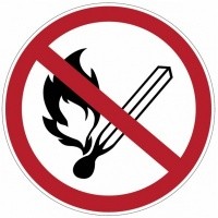 Verbodssticker Open vuur verboden