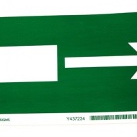 Sticker nooduitgang met aanwijzingspijl 