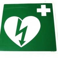 AED sticker groot