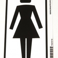 WC deur sticker dames wc