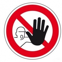 Verbodssticker Verboden toegang voor onbevoegden 