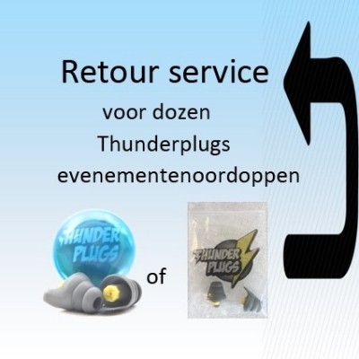 Retour service voor Thunderplugs in capsule of zakje Retour service voor Thunderplugs in capsule of zakje