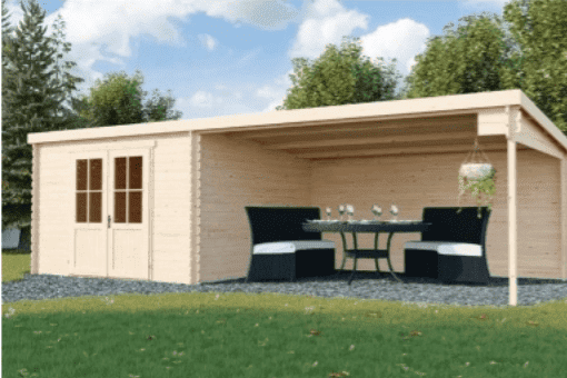 Tuinhuisje met terras - Azalp case study van Afosto