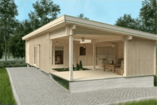 Blokhut met terras - Azalp case study van Afosto