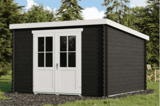 Zwart tuinhuisje - Azalp case study van Afosto