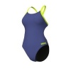 Afbeelding van Arena Team Swimsuit Challenge Solid Dark Sage- Shoking Pink