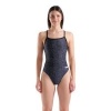Afbeelding van Arena Snakeskin Swimsuit Challenge Back Black-Grey
