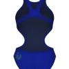 Afbeelding van Arena One Graphic Swimsuit Neon Blue- Blue